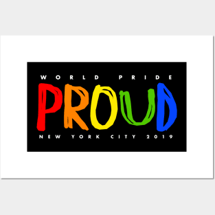 World Pride T-Shirt - PROUD in 2019 - New York City Posters and Art